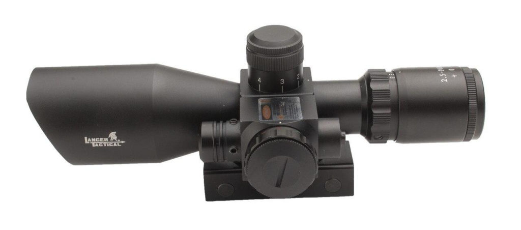 Lancer Tactical 2.5-10X Dual Color Illuminated Mil Dot Crosshair Scope